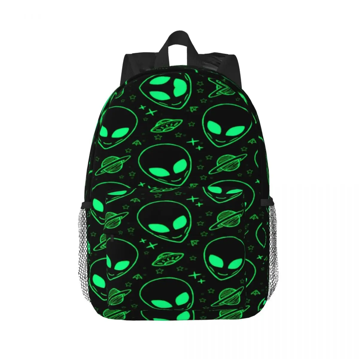 Cute Aliens And Ufo Pattern Print Backpack for Men Women College School Student Bookbag Fits 15 Inch Laptop Bags