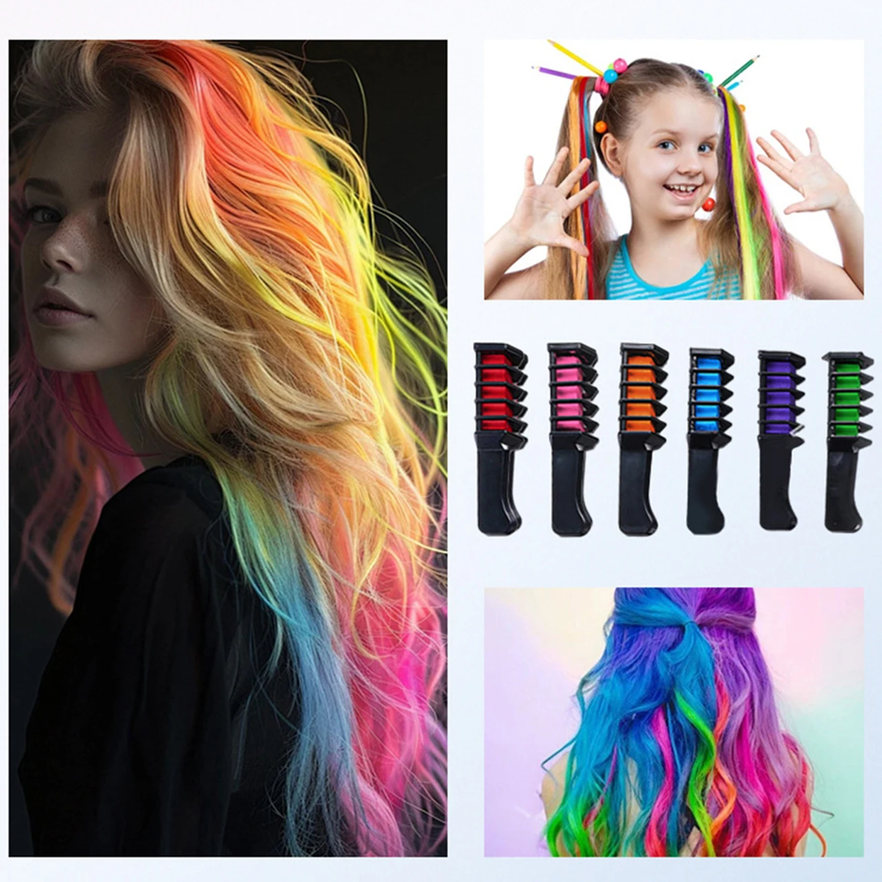 Детская Расческа для краски волос дизайнерский карандаш с мелками временного
