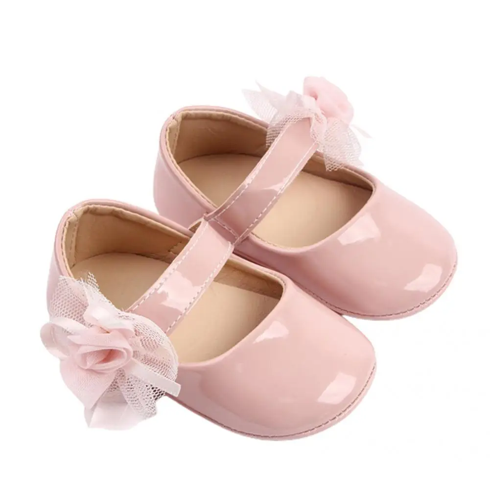 

Children Shoes Wear Resistant Wide Application Faux Leather Flowers Walking Shoes Girl Shoes Children Shoes 1Pair