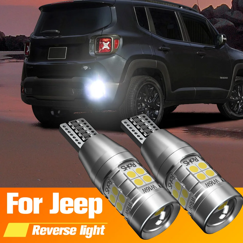 

2x LED Backup Light Blub Reverse Lamp W16W T15 921 Canbus For Jeep Cherokee KL Compass Grand Cherokee Patriot Wrangler 3 4 JK JL