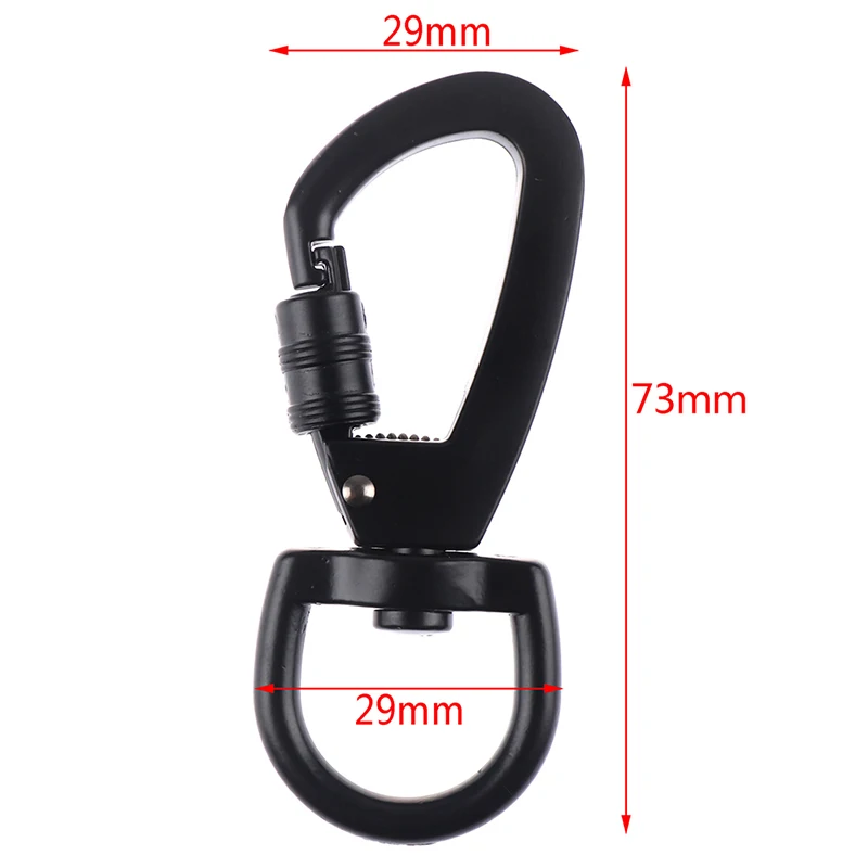 

1PC Outdoor D-type Buckle Auto Locking Carabiner With Swivel Rotating Ring 73x29mm High Quality Aluminum alloy D-type Buckle