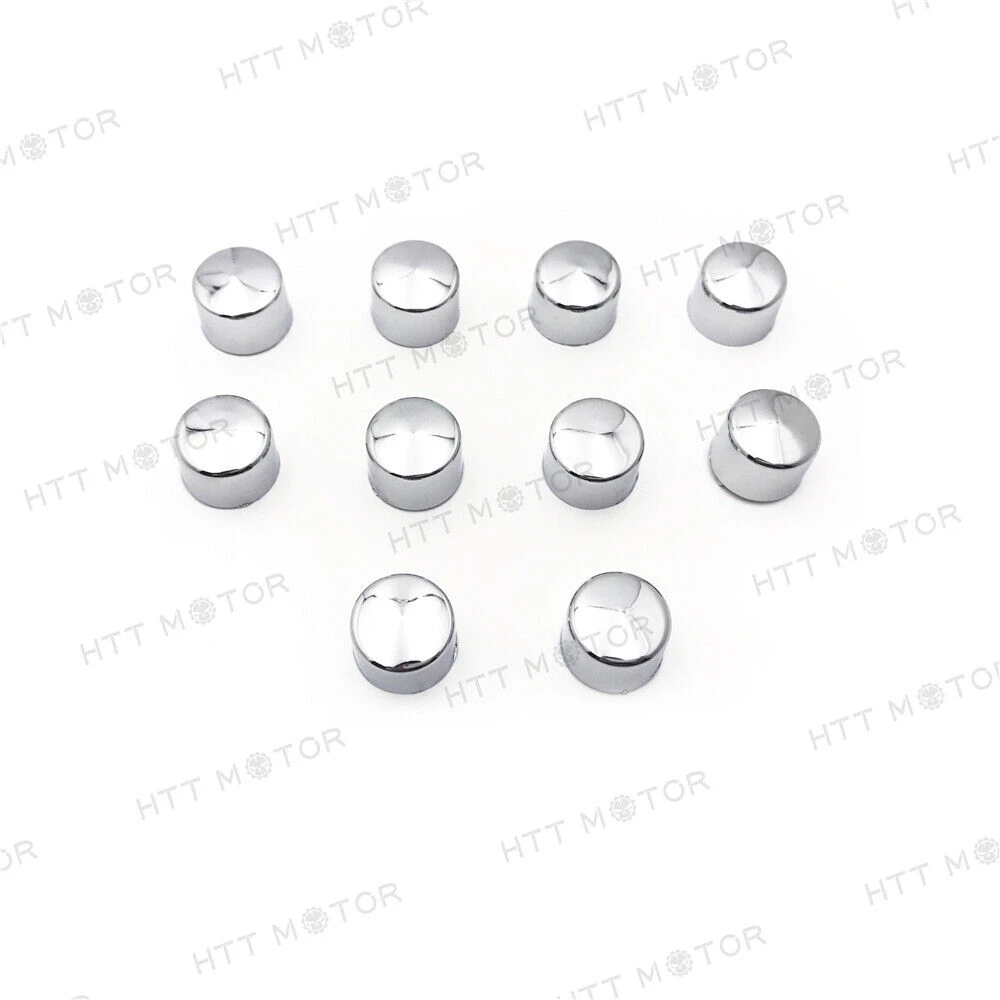 

10x 3/8" Allen Socket Bolt Cap Covers Dress Kit For Harley Davidson Misc Hardware ABS Plastic Aftermarket Motorcycle Parts Chrom