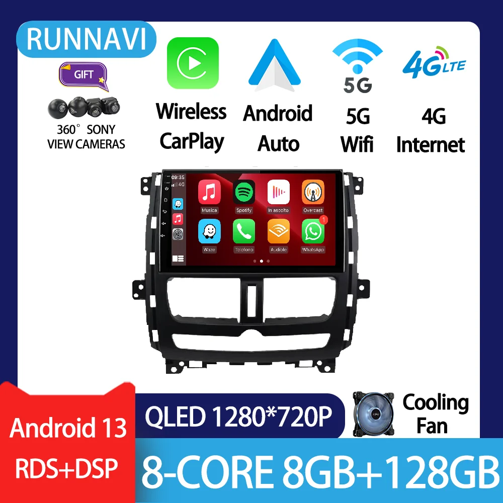 

Android 13 For Nissan Succe 2011-2015 Car Radio Stereo Multimedia Video Player Navigation GPS Wireless Carplay RDS DSP AUTO