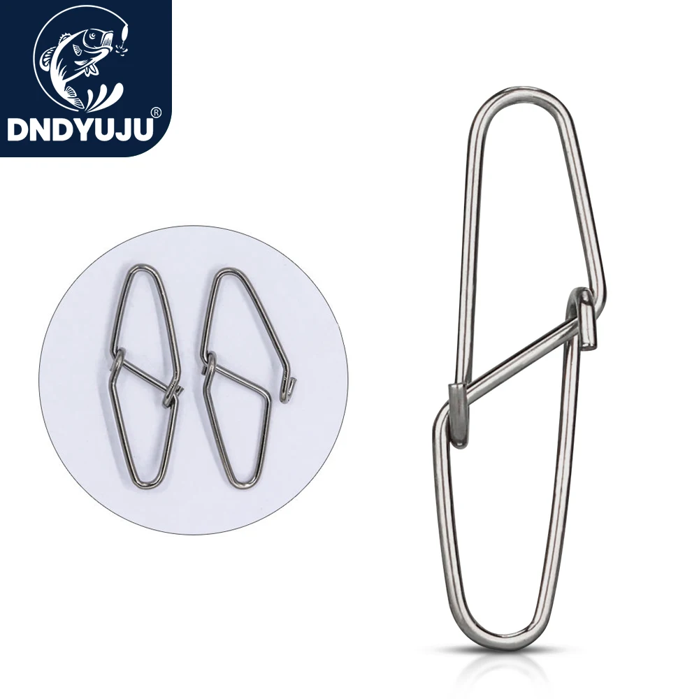 

DNDYUJU 100pcs Diamond Snap Fishing Barrel Swivel Safety Snap 15mm-34mm Swivel Snap 1#-6# Fishing Swivels Tackle