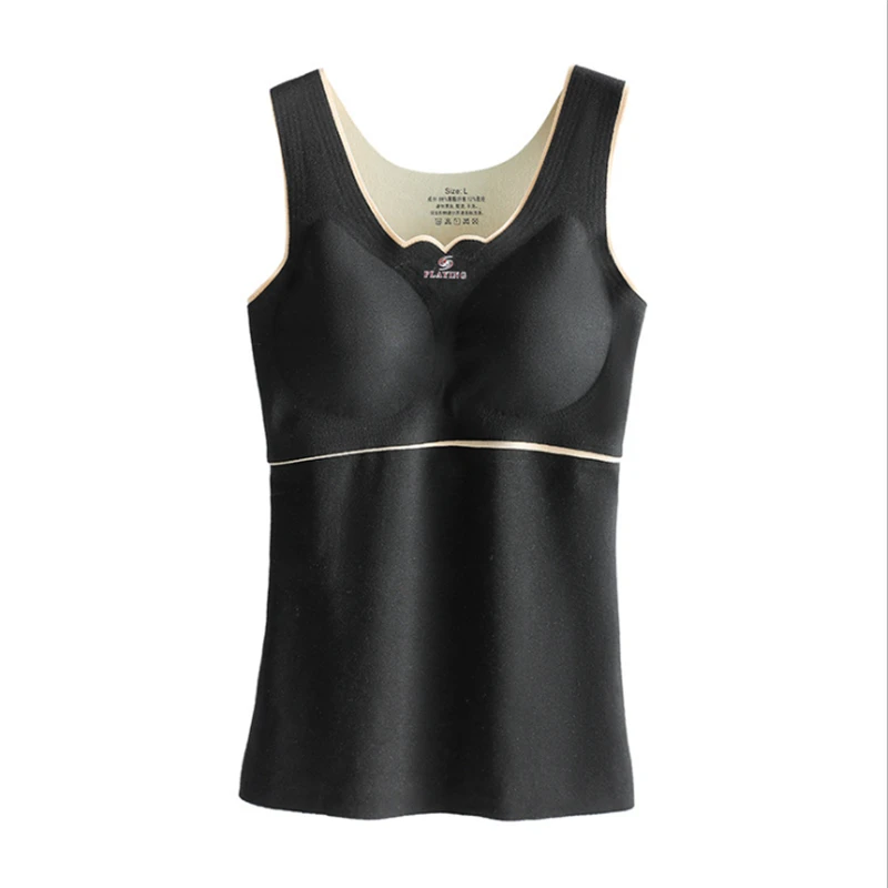 Thermal Underwear for Women Fleece Lined Tops Cami Tank Top Camisoles Sexy Winter Thermal Shirts Inner Wear Bottoming Vest