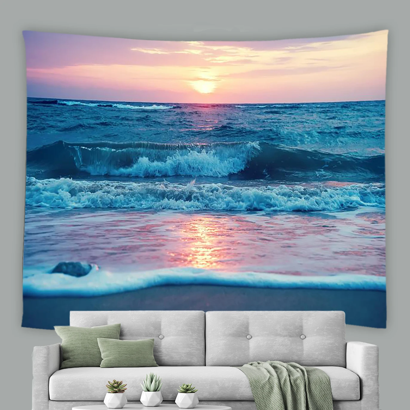 

Подвесное пляжное одеяло с голубым облаком и звездами