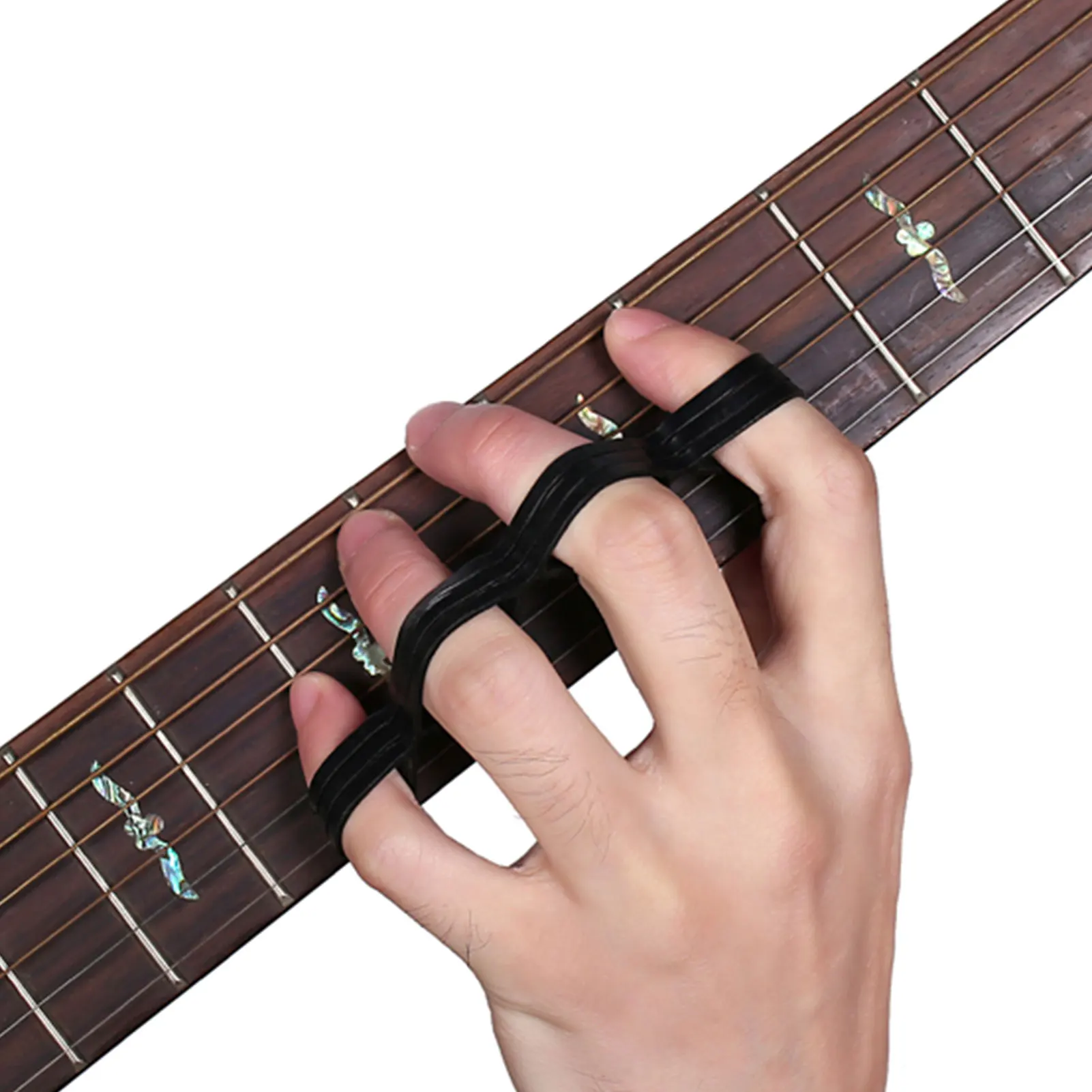 

5 шт., гибкие эластичные силиконовые ленты для гитары, бас, банджо, пианино