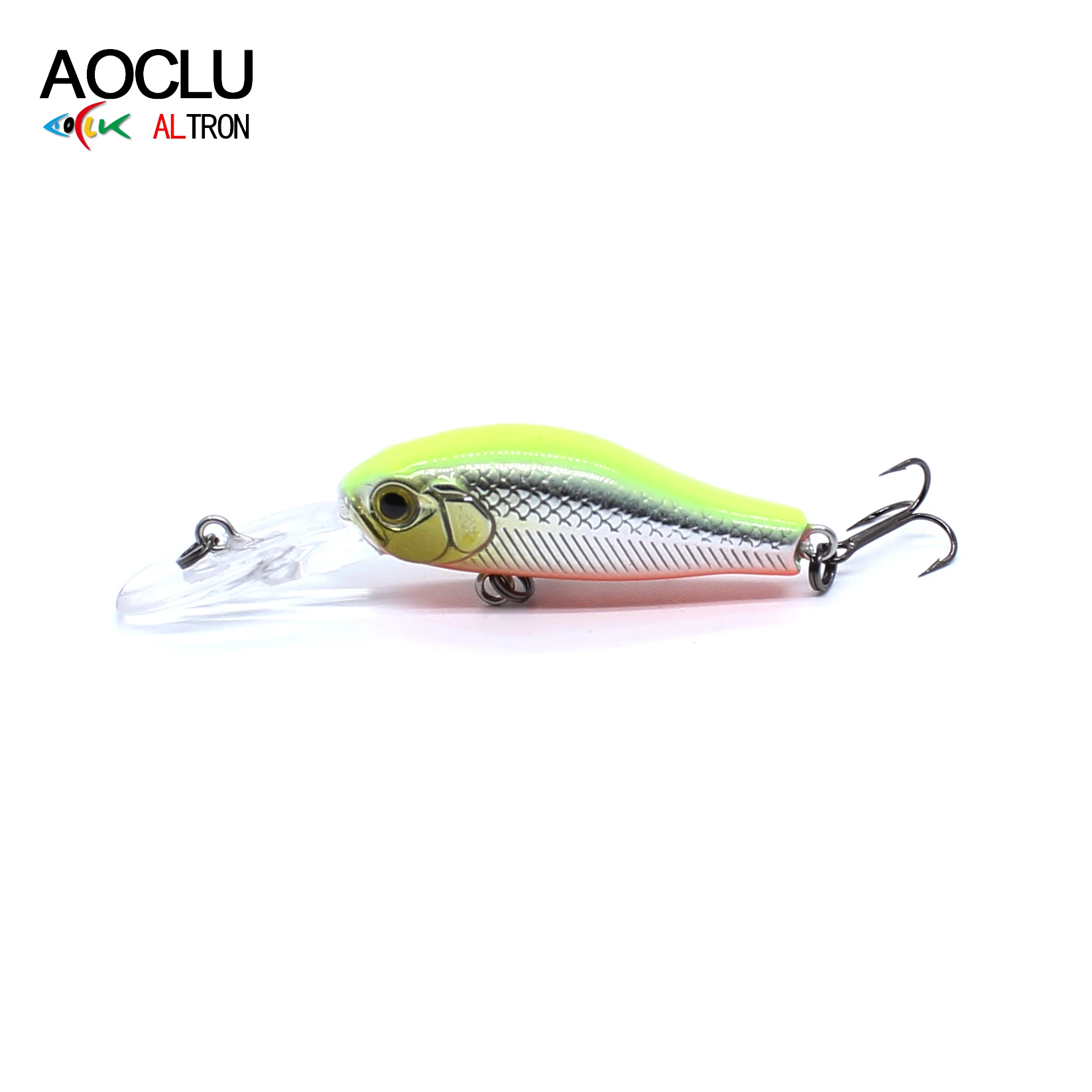 

AOCLU Floating Mini Minnow Crank 35mm 2.4g Wobbler Jerkbait Hard Bait Fishing Lure Diving 1.2m Bass Fresh Saltwater 14# VMC Hook