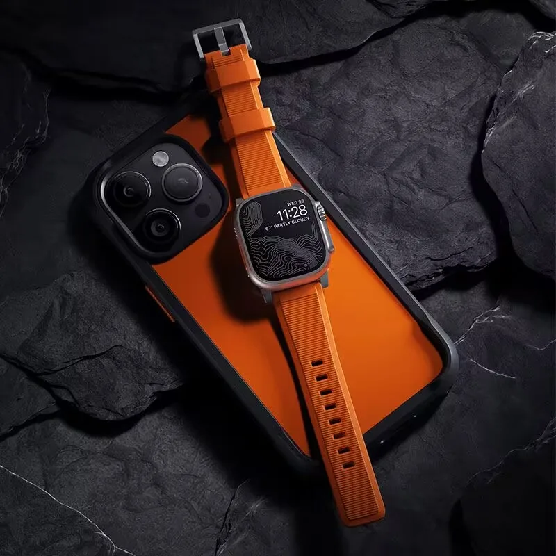 

Silicone Strap For Apple Watch Band 44mm 45mm 41mm 40mm 42mm 38mm Sport Watchband iWatch Bracelet Series 7 5 6 SE 8 4 Ultra 49mm