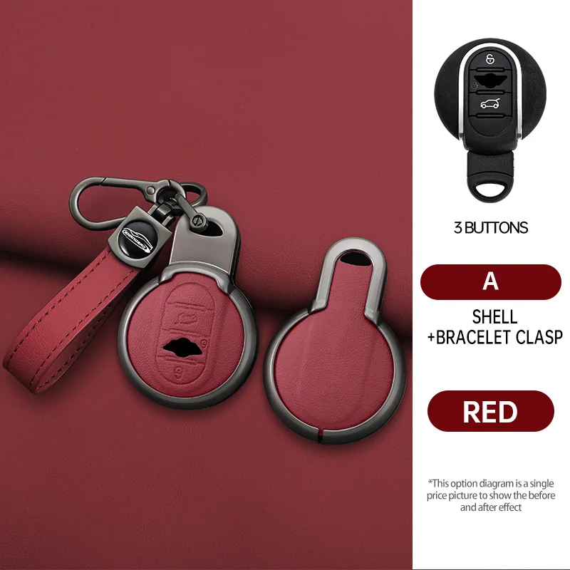 

Автомобильный кожаный чехол для ключей из цинкового сплава для BMW MINI Cooper One Fun F54 F55 F56 R56 R57 R58 R59 R60 R61, автомобильные аксессуары