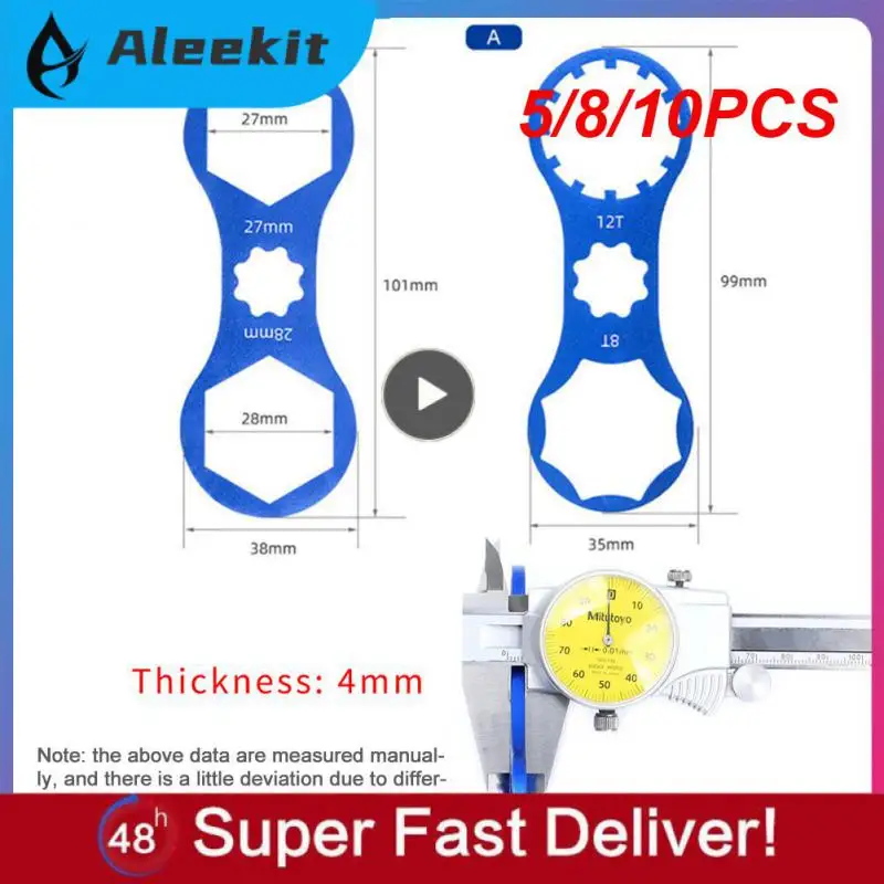 

5/8/10PCS Multifunctional Wrench Frosted Lightweight Bicycle Wrench Eat Treatment Aluminum Alloy Disassembly Tool