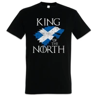 king in the north unique scottish flag map wolf t shirt short sleeve 100 cotton casual t shirts loose top size s 3xl
