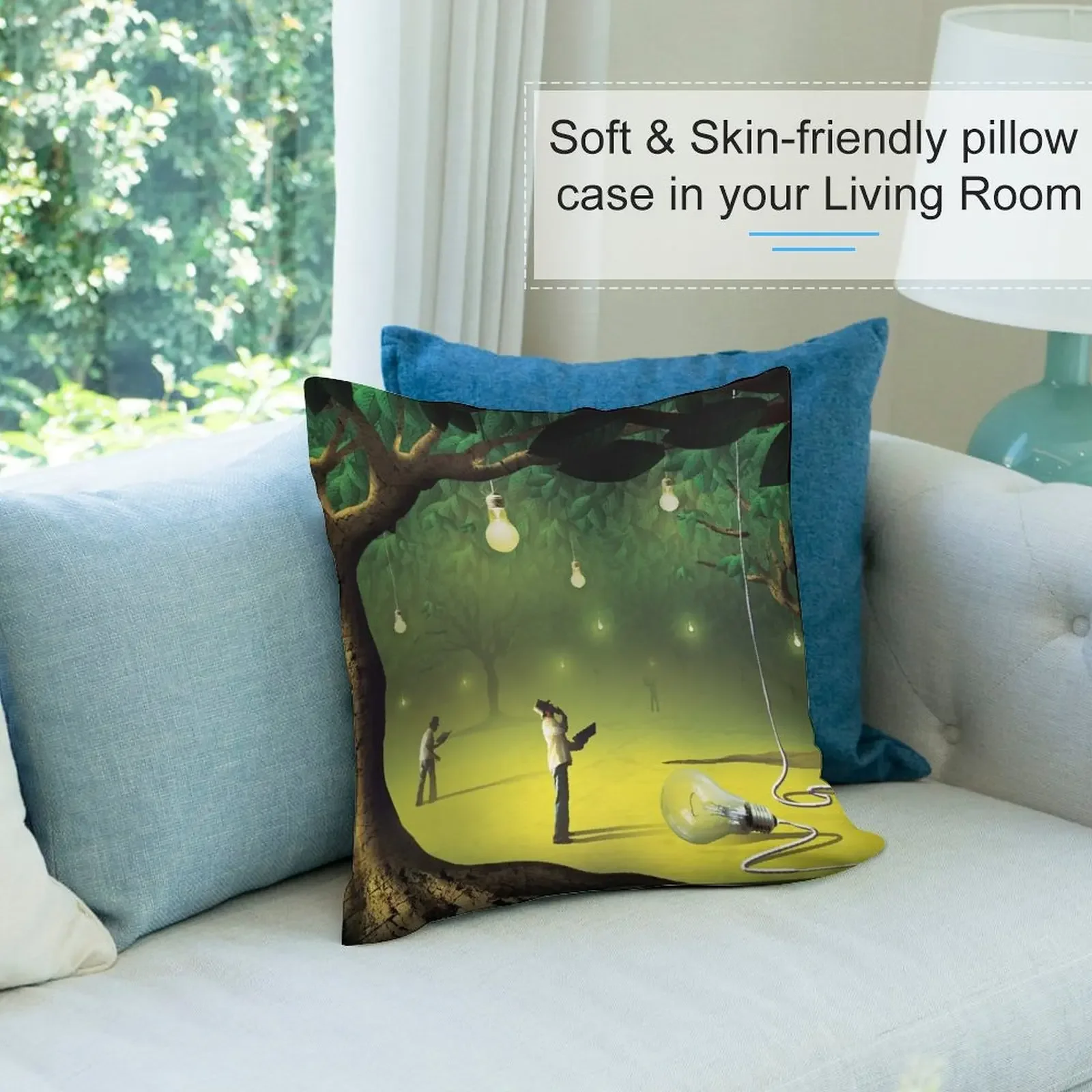 Lampadas na Floresta Декоративная подушка Рождественские чехлы Новогодняя