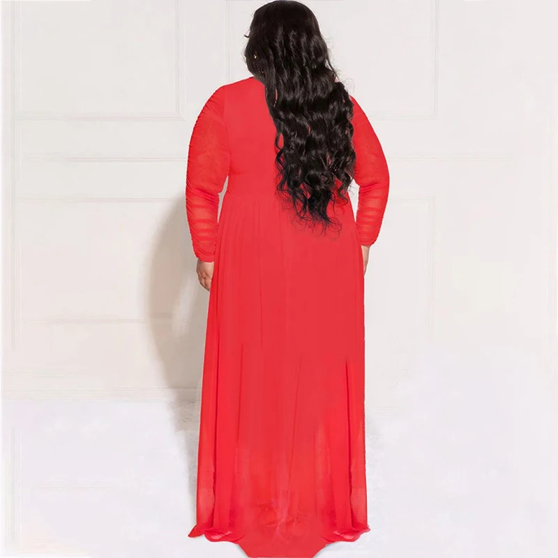 Spring Autumn New Plus Size Solid Color Sexy Pantskirt Suit Women Patchwork Long Sleeve Fashion Lady Clothes Patchwork Jumpsuits