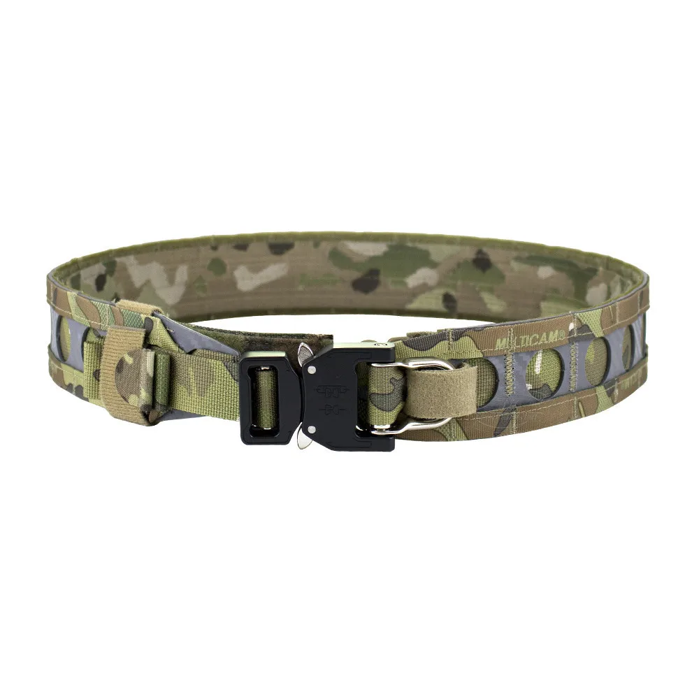 

Tactical Bison Battel Belt Two Layer Quick Detach Metal Buckle Lightweight Low Profile Molle Waist Hunting Airsoft Gear