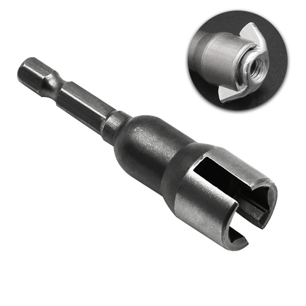 

6.35mm Hex Shank Socket Adapter Nut Socket Wrench Slotted Butterfly Bolt 66mm Slotted Butterfly Bolt Socket Wrench Electric Tool