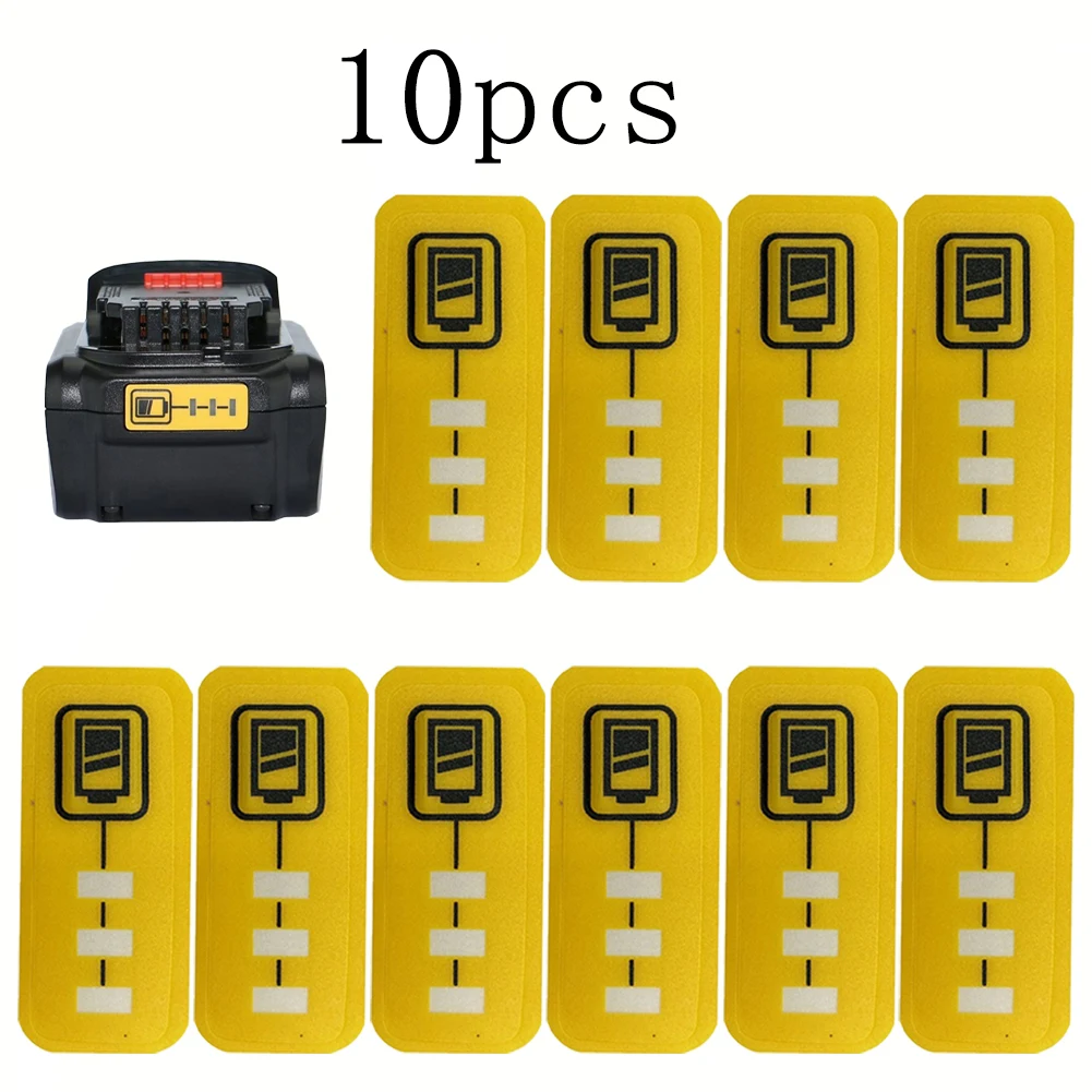 

10pcs DCB200 Battery LED Key Sticker Label For De-Walt For Makita 18V 14.4V Lithium Battery DCB140 DCB182 34x12mm