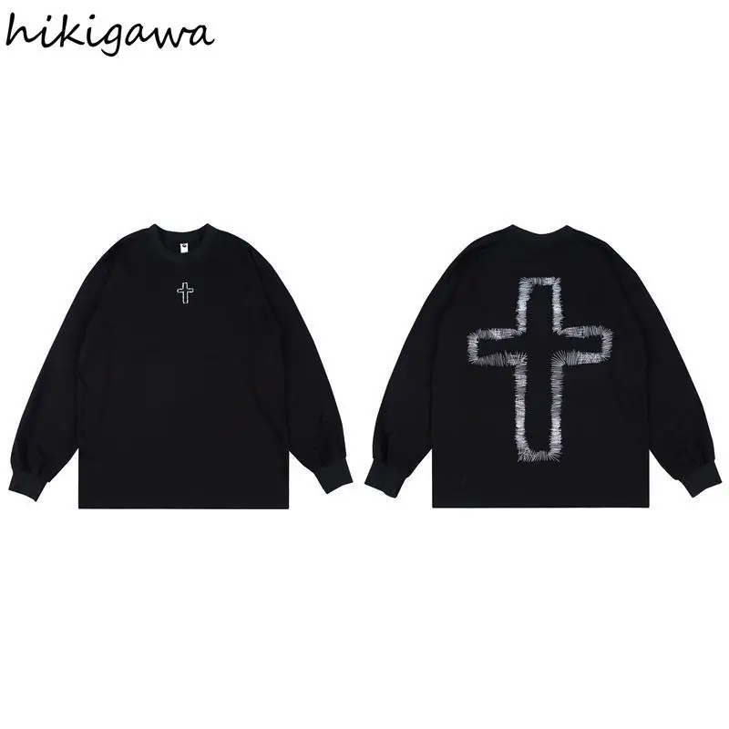 Модные свитшоты женская уличная одежда в стиле Харадзюку топы большого размера