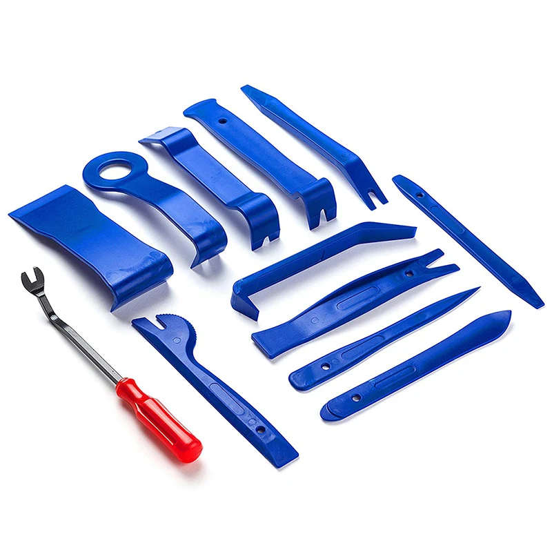 

12 шт. портативный автомобильный радиоприемник, дверной зажим, отделка, приборная панель, снятие аудио, установщик, набор инструментов для ре...