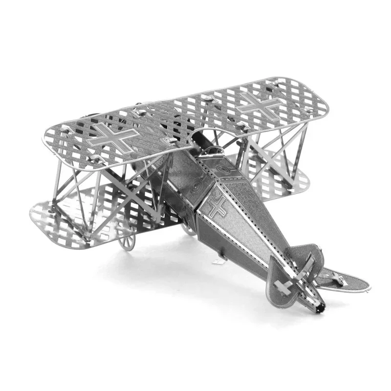 3D цветной металлический пазл DIY Fighter Series Fokker Biwing Модель военной сборки