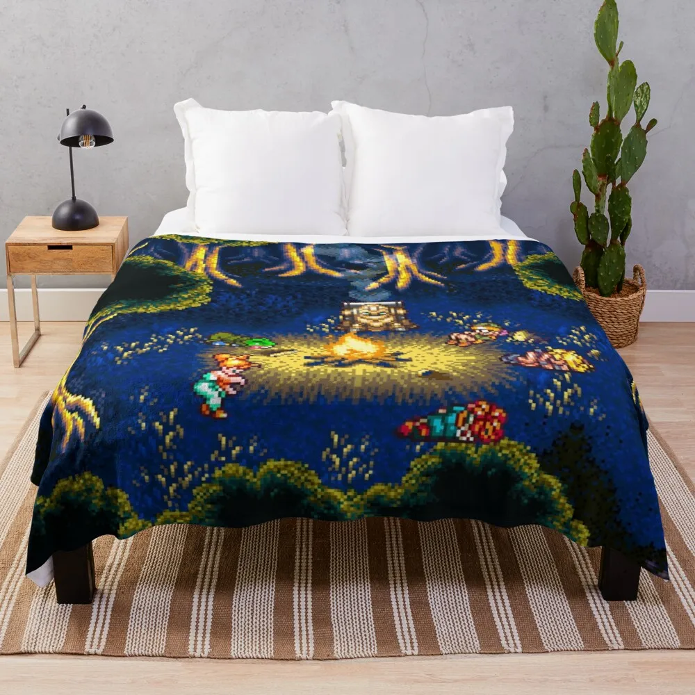 

Chrono Trigger Campfire Throw Blanket Floral Throw Blanket