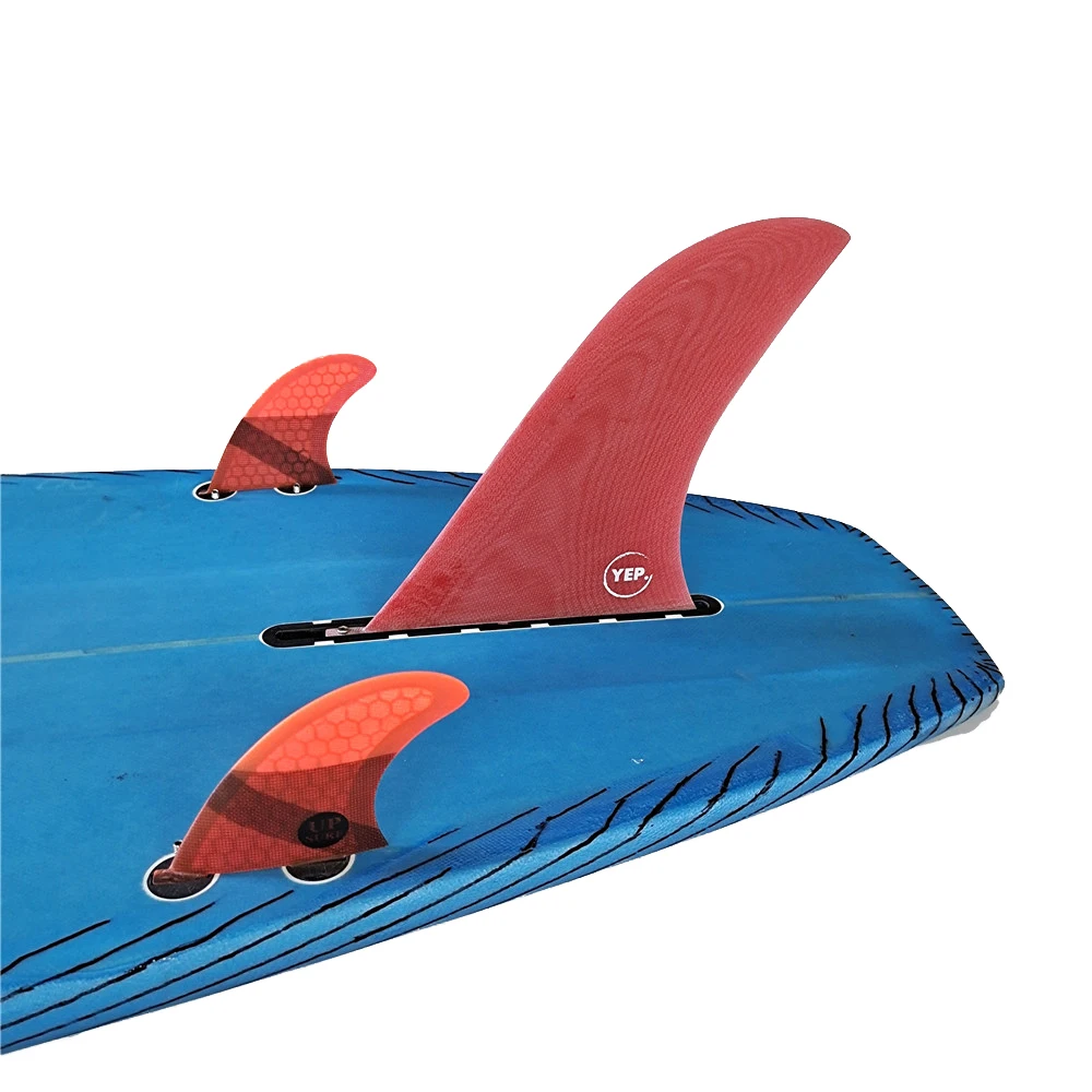 Surfboard 9/10 inch Longboard Fin SUP Board Red Color Fiberglass Surf Fins SUP Fin Paddle Board Fin 9/10 Length Longboard