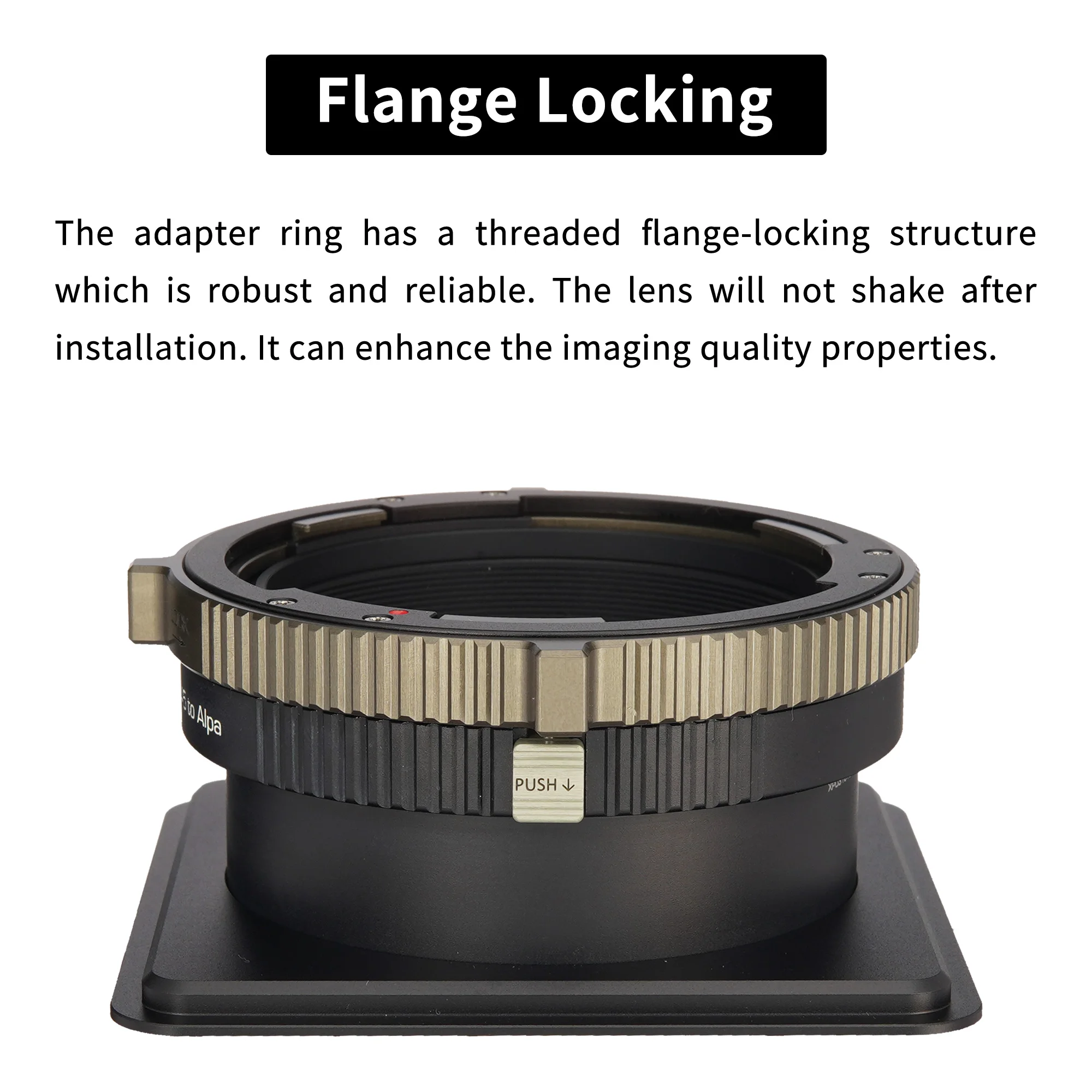 Фото Переходное кольцо XPIMAGE M645 к креплению объектива ALPA, совместимое с фазовым объективом Mamiya 645 Schneider для системных камер ALPA 12SWA №2