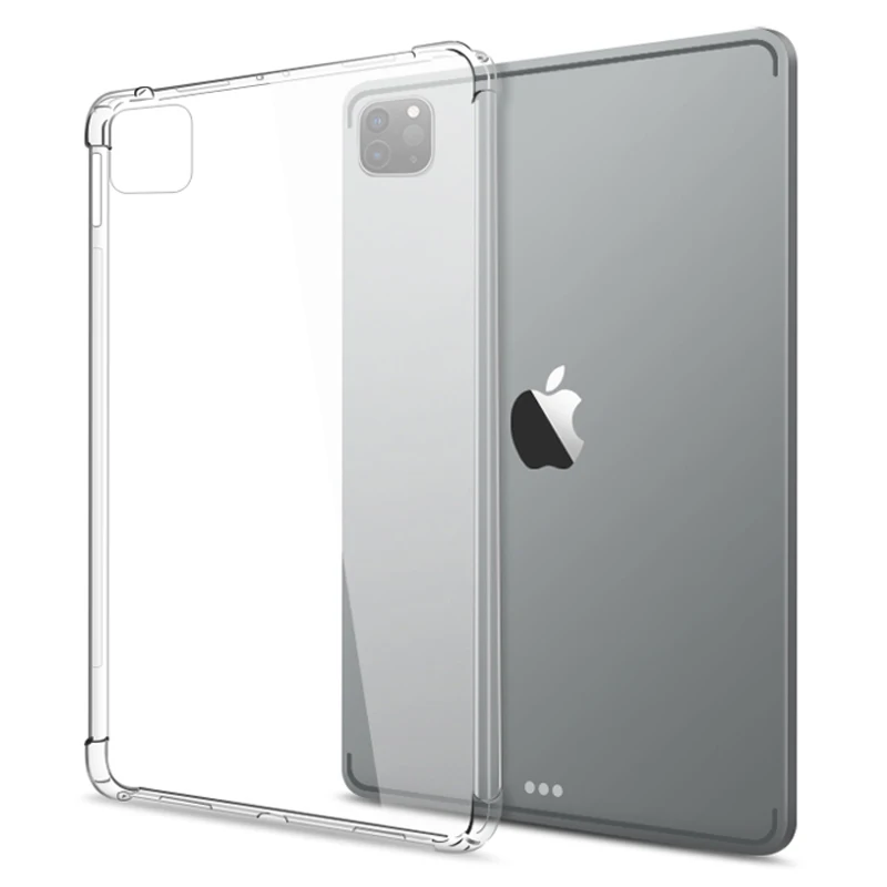 

Shockproof Silicone Case For iPad Pro 11 inch 2018 A1980 A1979 A2013 A1934 11'' TPU Flexible Bumper Clear Transparent Back Cover
