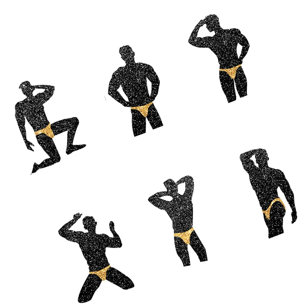 

48pcs Bodybuilding Male Unique Bachelor Party Cupcake Picks for Banquet Home Party