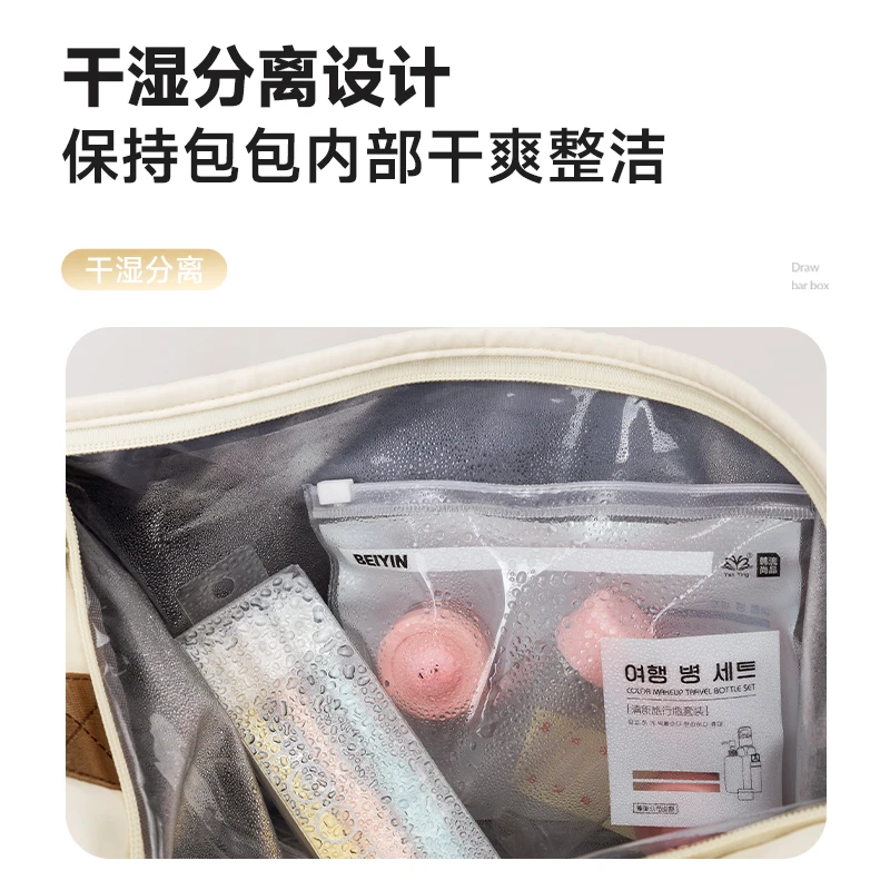 Waterproof Travel Bag for Women Sports Duffel Tote Gym Bags Shoulder Weekender Overnight Bags Luggage Handbag 19L Large Capacity