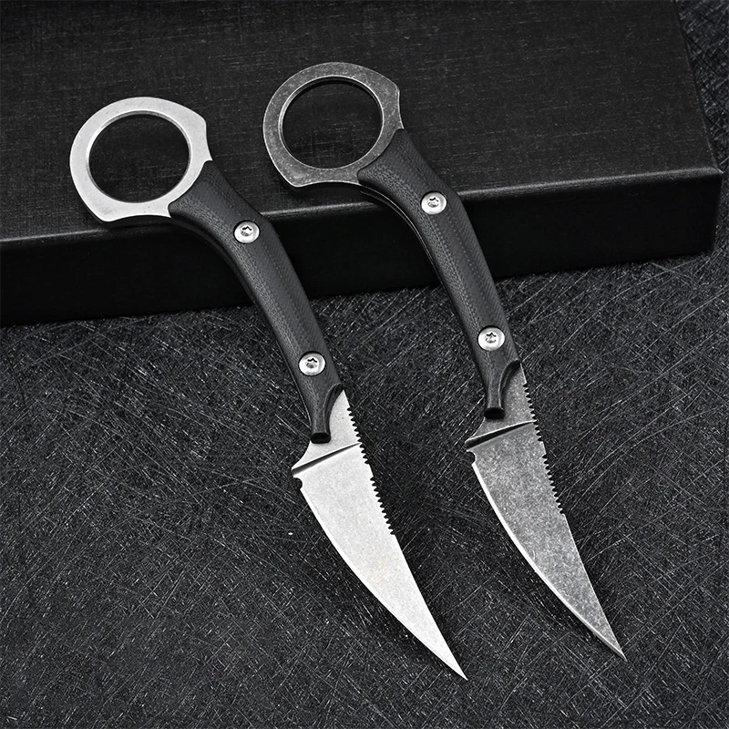 

Походный нож для выживания на природе D2 стальные прямые карманные ножи G10 рукоятка острый защитный Карманный нож с когтями с K-оболочкой