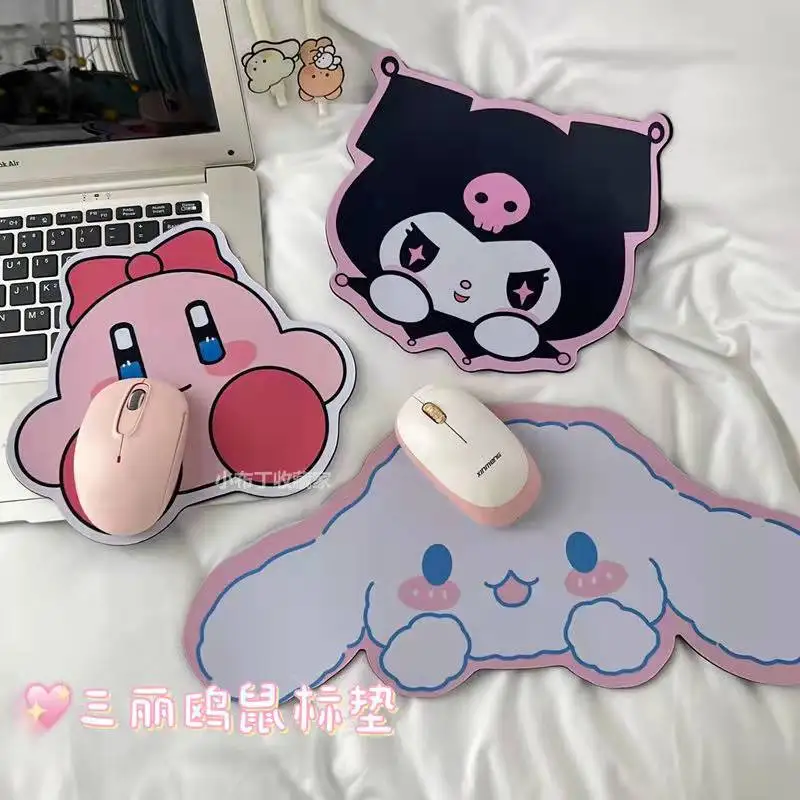 

Kawaii Sanrios Accessories Kuromi Cinnamoroll Kirby Cute Cartoon Anime Mouse Pad Soft Non-Slip Office Mouse Pad Girl Gift