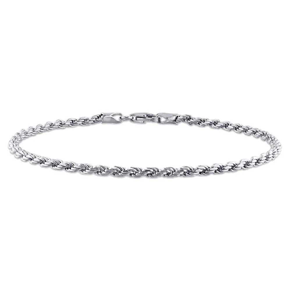 

Women`s Sterling Silver Rope Chain Bracelet