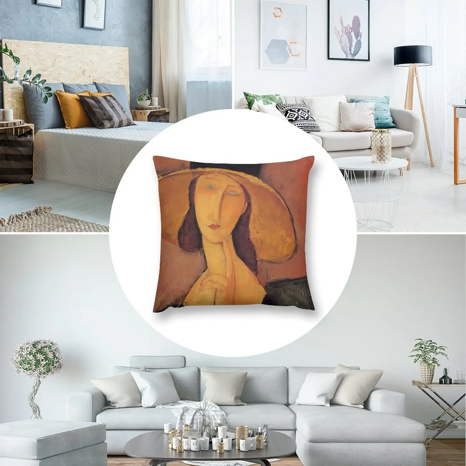 Винтажная подушка Amedeo Modigliani-женщина со шляпой c1920 художественная декоративная