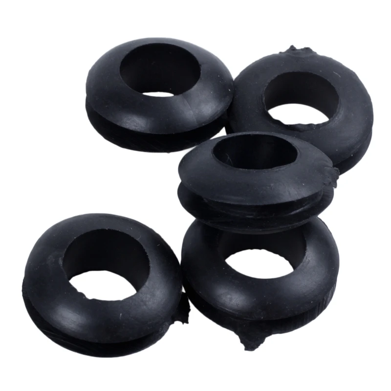 

5 Pcs 8Mm Black Grommets Cable Grommet Cable Routing Rubber Grommets