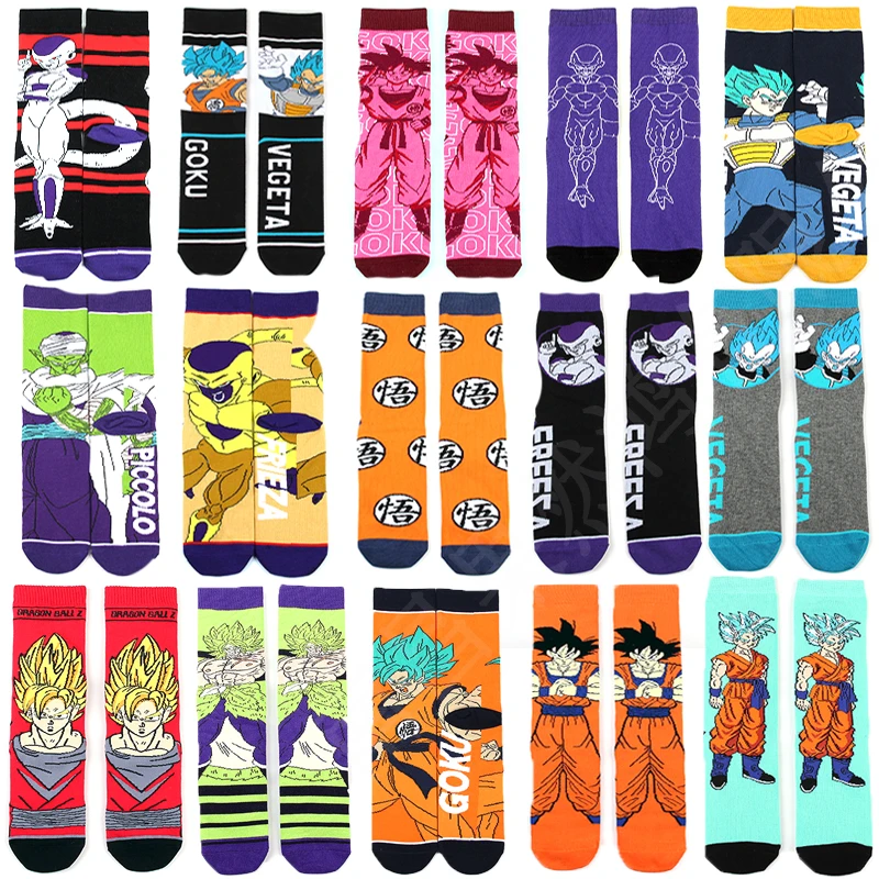 

Dragon Ball Socks Cartoon Anime Character Monkey King Bick Vegeta Tube Socks Cosplay Anime Casual Men and Women Adult Socks