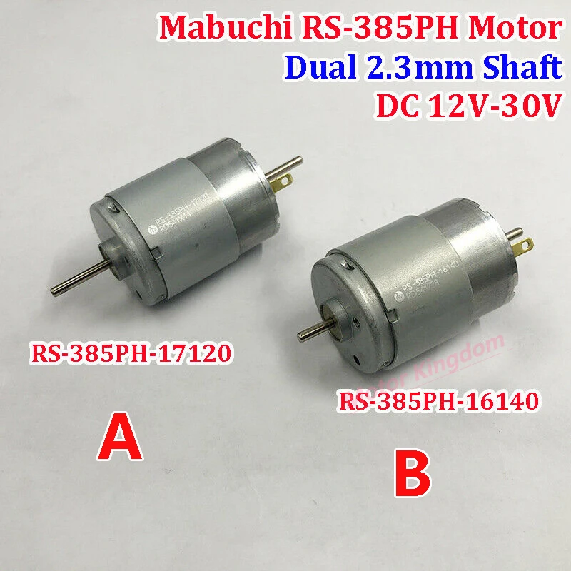 

MABUCHI RS-385PH-17120/16140 Mini Dual 2.3mm Shaft Axis Electric Motor DC 12V 18V 24V 30V High Speed Large High Torque Toy Motor