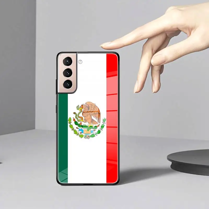 Чехол для телефона с мексиканским флагом из закаленного стекла чехол Samsung S22 S21 S20