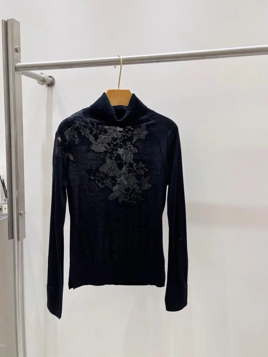 Белый удобный шерстяной женский свитер сексуальный прозрачный кружевной топ с