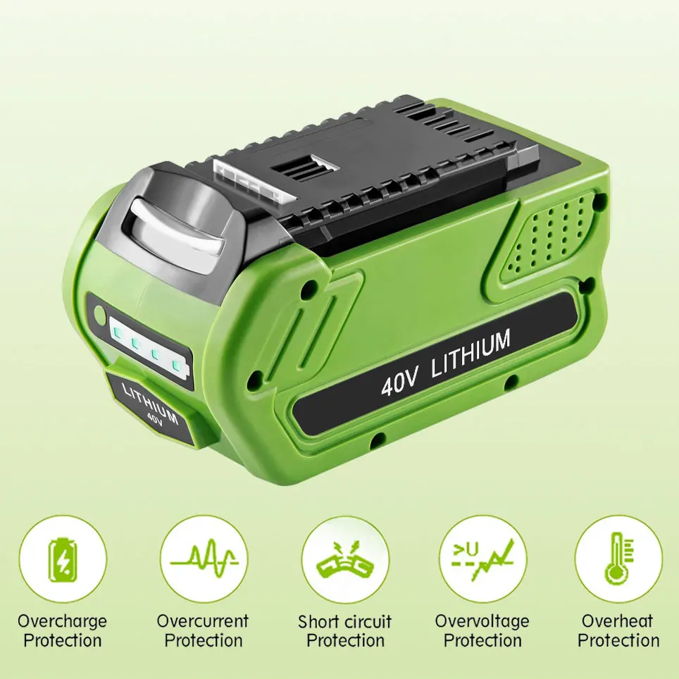 

2022 6000mAh G-MAX 40V li-ion Сменный аккумулятор для GreenWorks 20262 29302 29463 20292 20302 20672 20202 аккумуляторная батарея