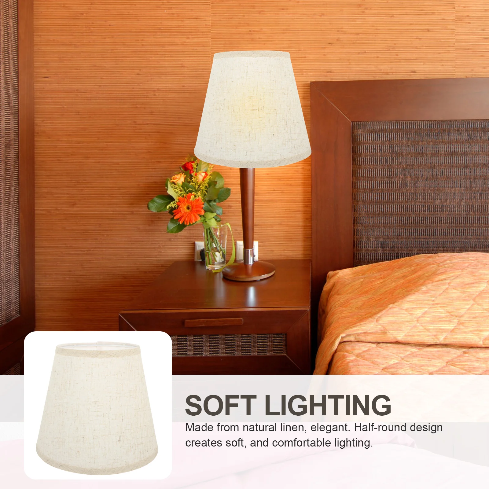 Декоративный абажур светильник для пола простой тканевый домашний маленький