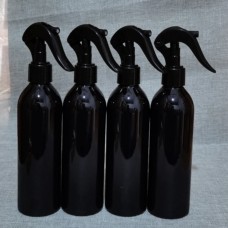 

20pcs 250ml Mist Spray Plastic Bottle Black Refillable Perfume Cosmetic Bottles Packing Perfumes Container Fine Trigger Sprayer