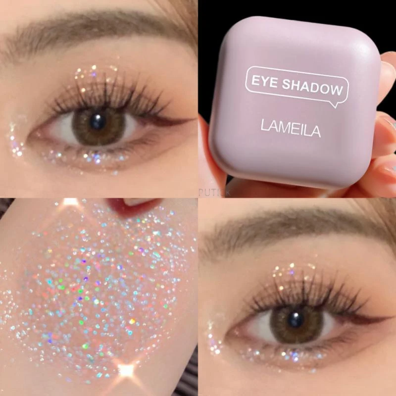 

10 Colors Glitter Eyeshadow Glossy Shiny Diamond Eye Shadow Palette Highlighter Powder Shimmer Eyes Makeup Cosmetics 2022 New