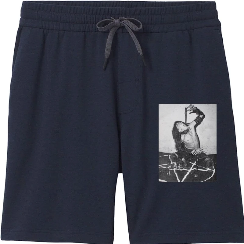 

QUORTHON - Screen Printed men shorts - Black Metal Shorts man