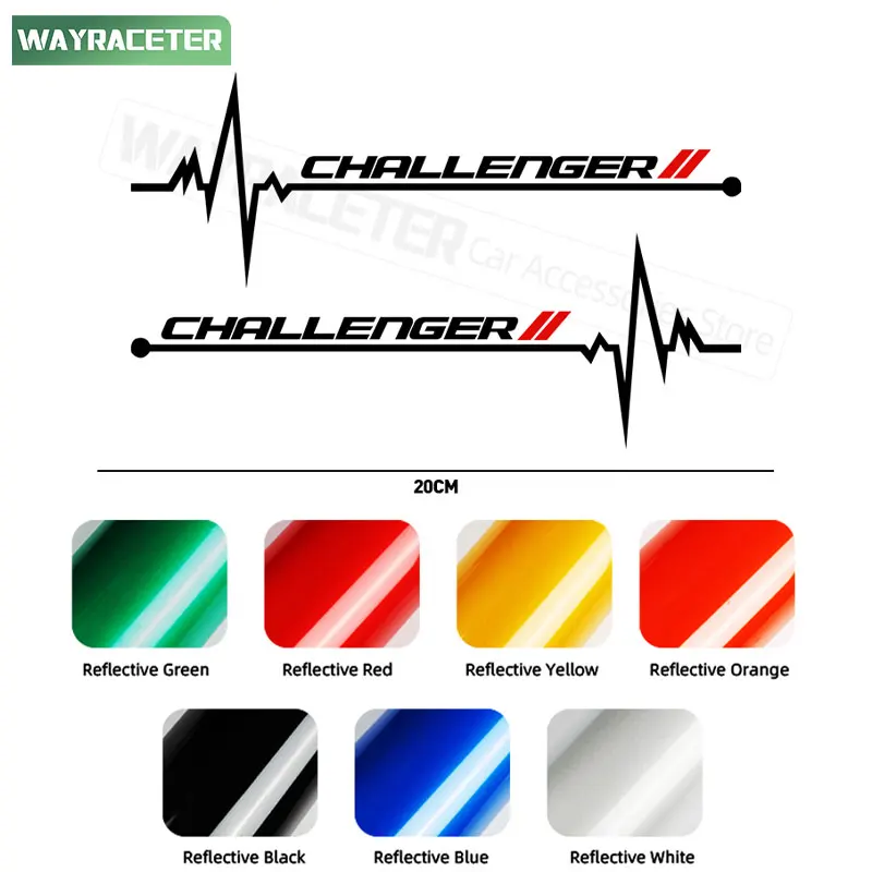 2 шт. светоотражающие наклейки на окна Dodge Challenger SRT8 392 Demon 2023