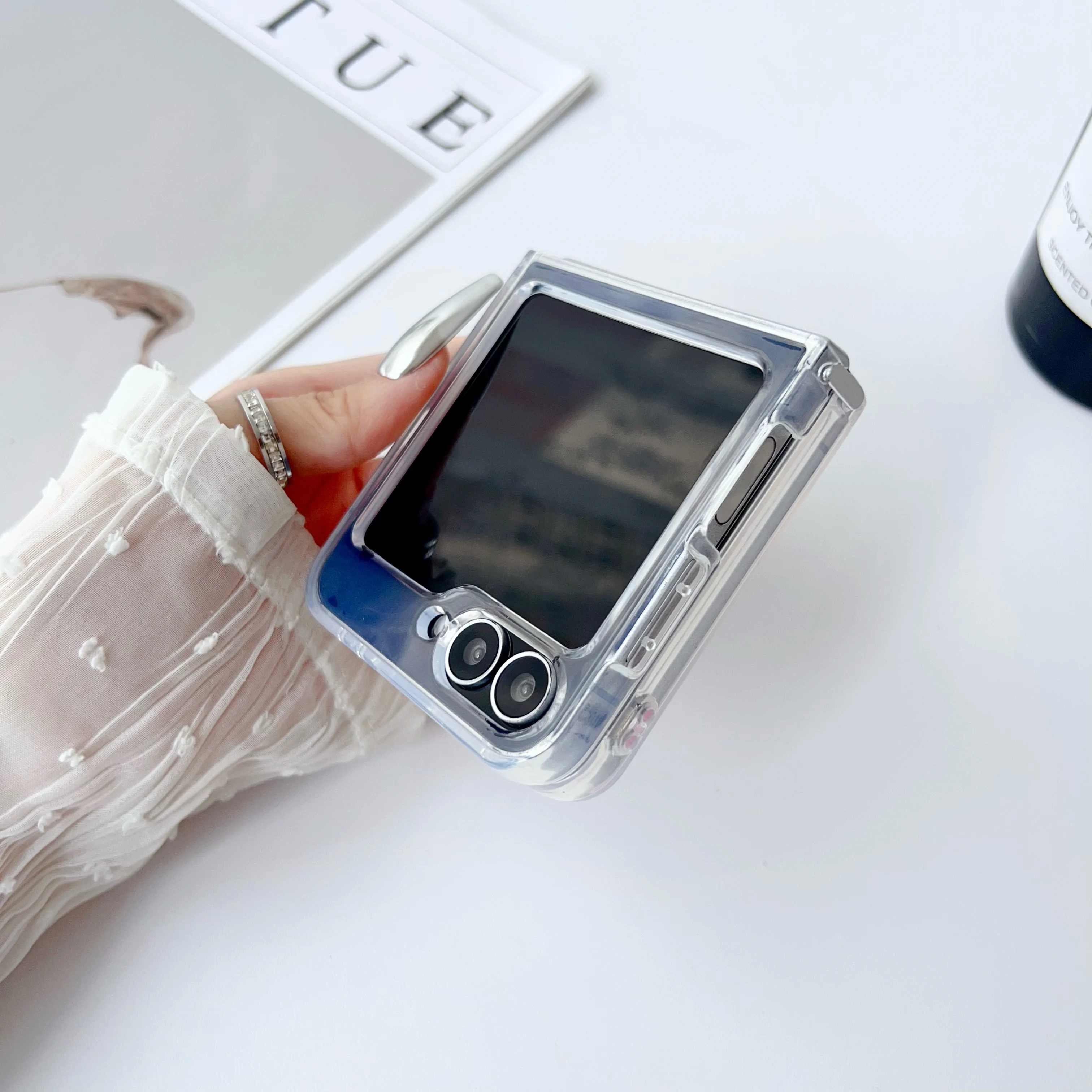 Чехол для телефона Glaxay Flip6 забавный чехол с бусинами Зыбучий песок прозрачный