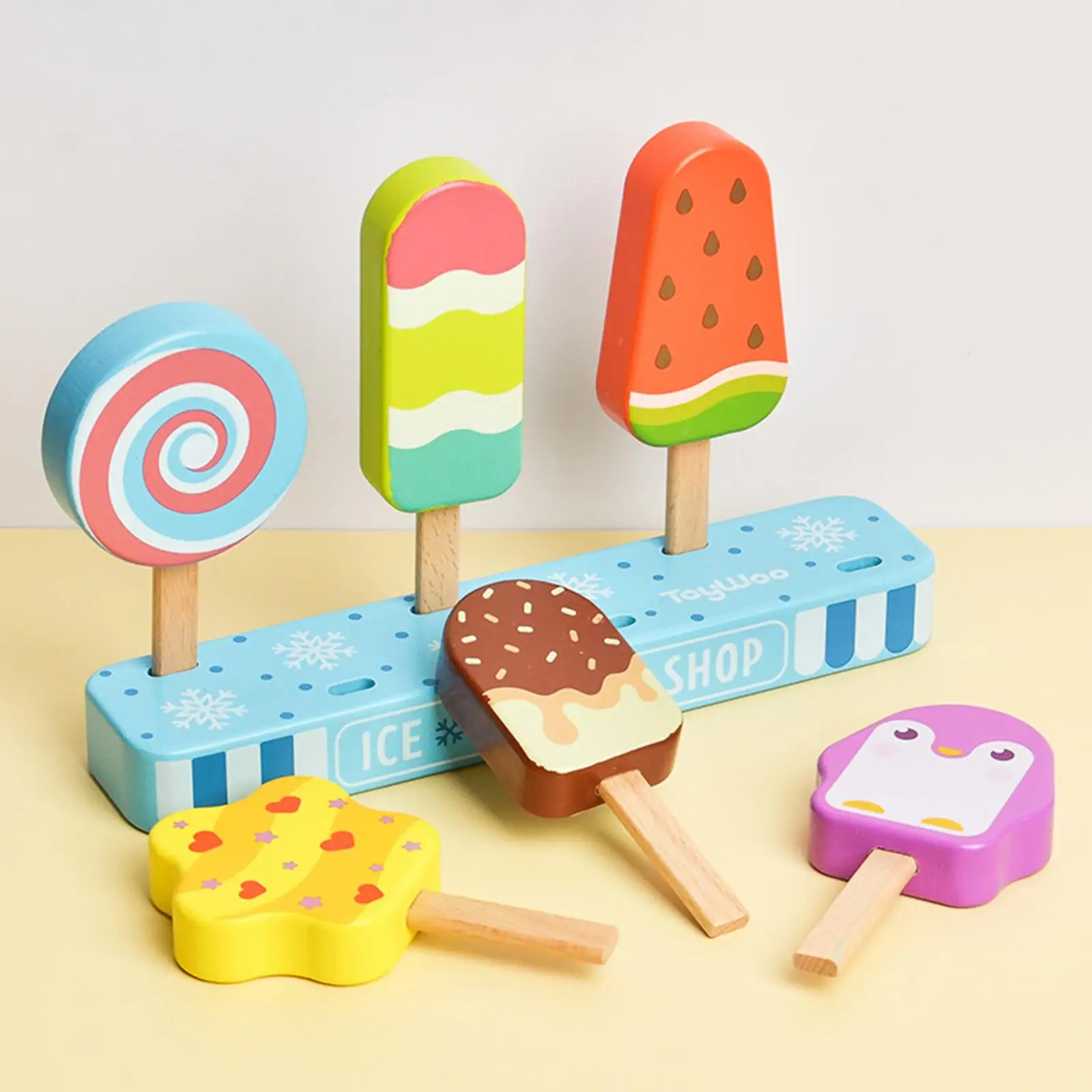 

6 Pieces Children's Ice Playset Play House Gift Pretend Set Educational Preschool for Boys and Girls Kids