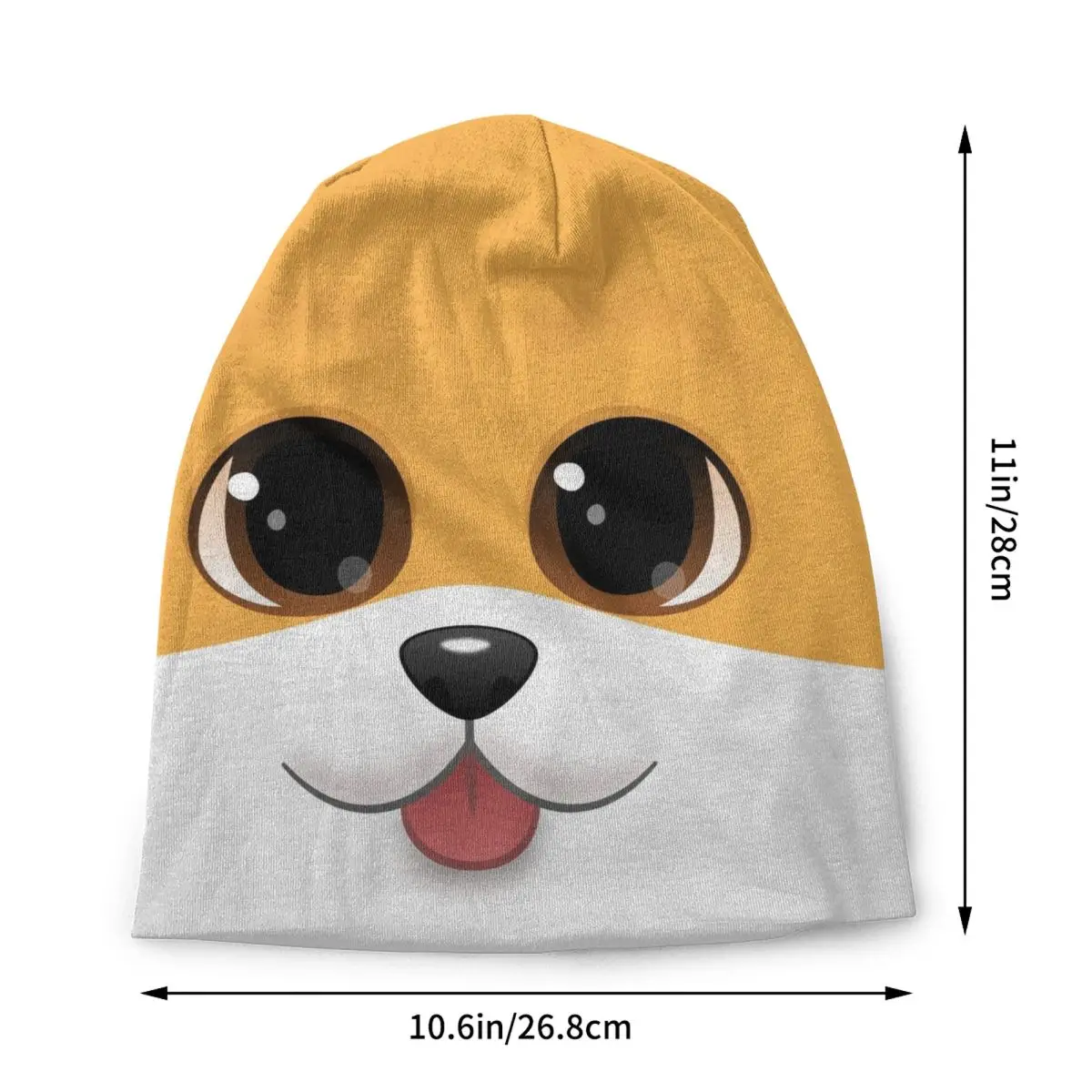 Фото Симпатичные шапочки Corgi Skullies на заказ, унисекс, зимняя теплая вязаная шапка в стиле хип-хоп для взрослых, шапки с капюшоном для собак Pembroke Welsh Corgi №2