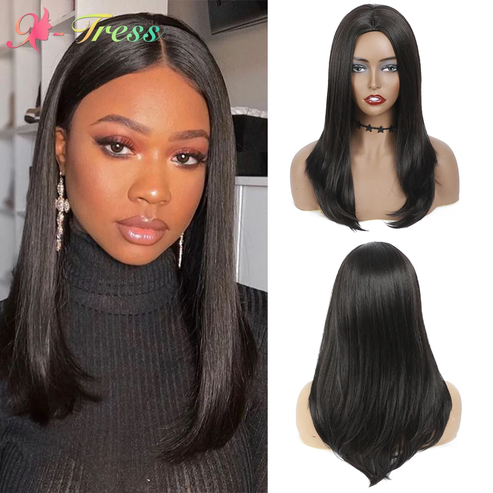 Natural Looking Middle Part Hair Wig For Daily Wear