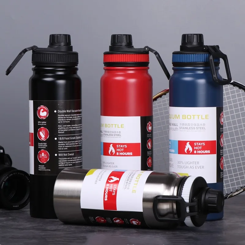 Double-layer Insulation Vacuum Flask Jug For Hot Food Mug Travel Stainless Sports Bottle